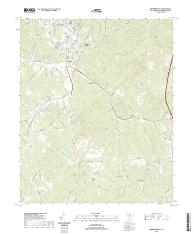 United States Geological Survey Winnsboro Mills, SC (2020, 24000-Scale) digital map