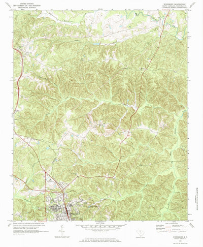 United States Geological Survey Winnsboro, SC (1969, 24000-Scale) digital map