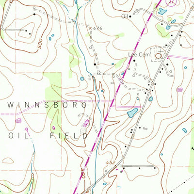 United States Geological Survey Winnsboro, TX (1960, 24000-Scale) digital map