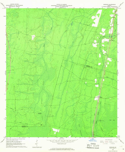 United States Geological Survey Winokur, GA (1966, 24000-Scale) digital map