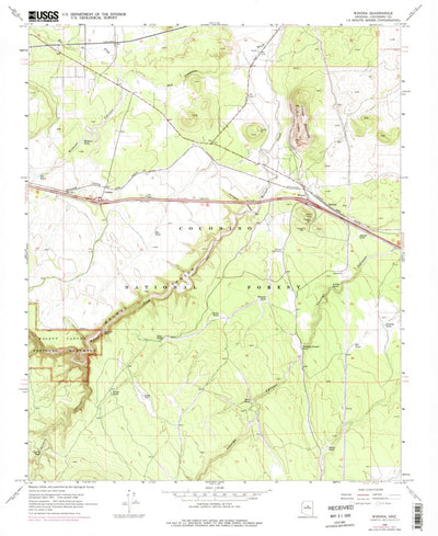United States Geological Survey Winona, AZ (1968, 24000-Scale) digital map