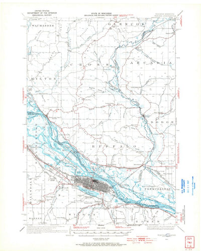 United States Geological Survey Winona, MN-WI (1934, 62500-Scale) digital map