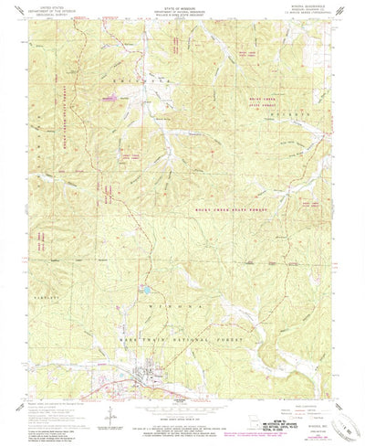 United States Geological Survey Winona, MO (1965, 24000-Scale) digital map