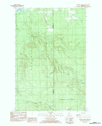 United States Geological Survey Winona North, MI (1982, 25000-Scale) digital map