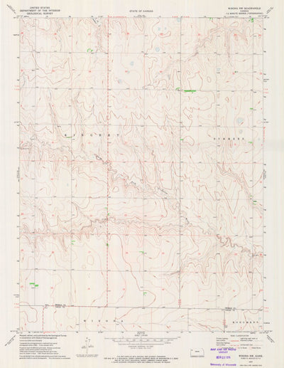 United States Geological Survey Winona NW, KS (1972, 24000-Scale) digital map