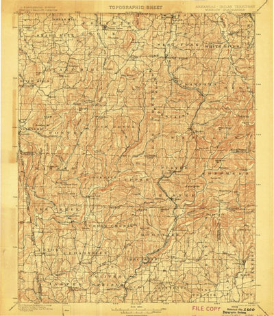 United States Geological Survey Winslow, AR-OK (1901, 125000-Scale) digital map