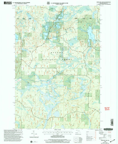 United States Geological Survey Winslow Lake, MI (1999, 24000-Scale) digital map