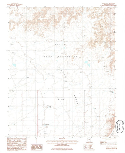 United States Geological Survey Winslow NE, AZ (1986, 24000-Scale) digital map