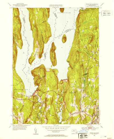 United States Geological Survey Winsor Dam, MA (1952, 31680-Scale) digital map