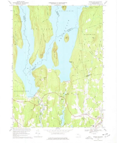 United States Geological Survey Winsor Dam, MA (1967, 24000-Scale) digital map