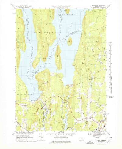 United States Geological Survey Winsor Dam, MA (1967, 25000-Scale) digital map