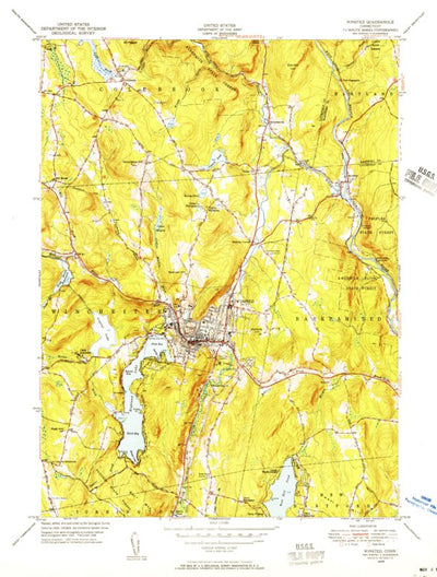 United States Geological Survey Winsted, CT (1948, 31680-Scale) digital map