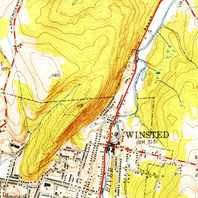 United States Geological Survey Winsted, CT (1948, 31680-Scale) digital map