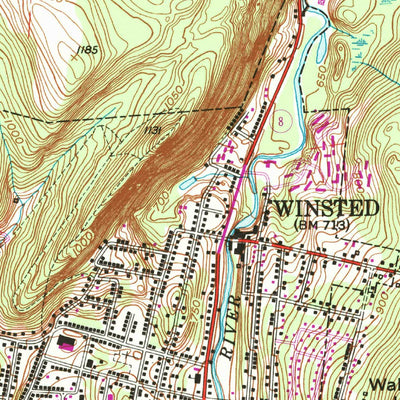 United States Geological Survey Winsted, CT (1956, 24000-Scale) digital map