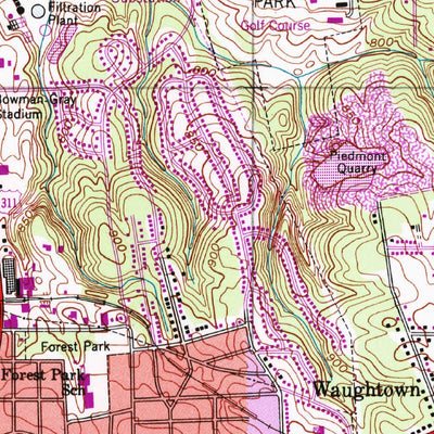 United States Geological Survey Winston-Salem East, NC (1950, 24000-Scale) digital map
