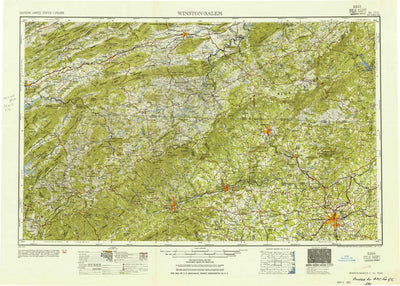 United States Geological Survey Winston-Salem, NC-VA-TN (1955, 250000-Scale) digital map