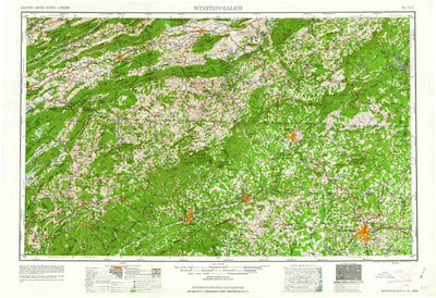 United States Geological Survey Winston-Salem, NC-VA-TN (1962, 250000-Scale) digital map