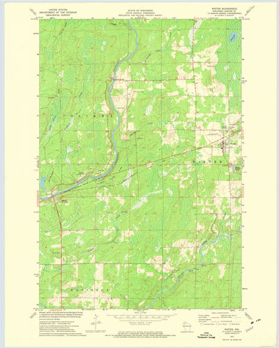 United States Geological Survey Winter, WI (1972, 24000-Scale) digital map
