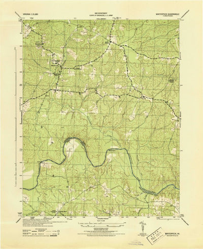 United States Geological Survey Winterpock, VA (1944, 31680-Scale) digital map