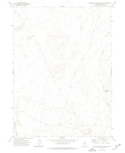 United States Geological Survey Winters Ranch Reservoir, NV (1974, 24000-Scale) digital map