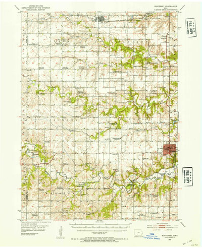 United States Geological Survey Winterset, IA (1952, 62500-Scale) digital map
