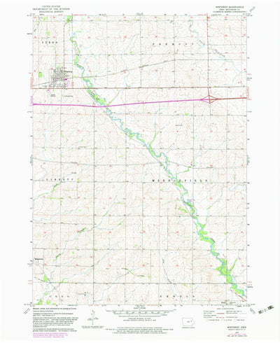 United States Geological Survey Winthrop, IA (1973, 24000-Scale) digital map