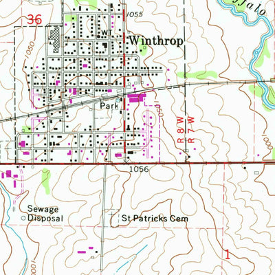United States Geological Survey Winthrop, IA (1973, 24000-Scale) digital map
