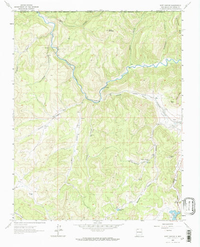 United States Geological Survey Wirt Canyon, NM (1963, 24000-Scale) digital map