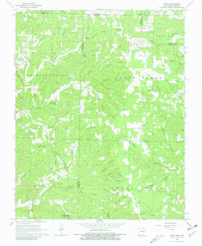 United States Geological Survey Wirth, AR-MO (1968, 24000-Scale) digital map