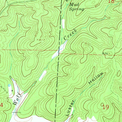 United States Geological Survey Wirth, AR-MO (1968, 24000-Scale) digital map