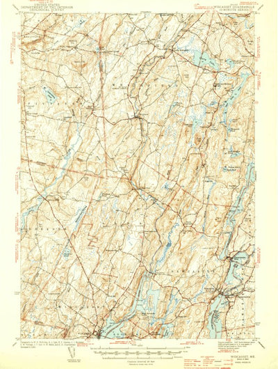 United States Geological Survey Wiscasset, ME (1944, 62500-Scale) digital map