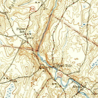 United States Geological Survey Wiscasset, ME (1944, 62500-Scale) digital map