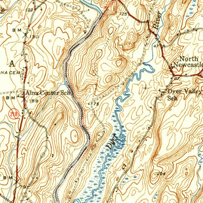 United States Geological Survey Wiscasset, ME (1944, 62500-Scale) digital map