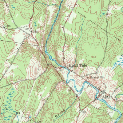 United States Geological Survey Wiscasset, ME (1957, 62500-Scale) digital map
