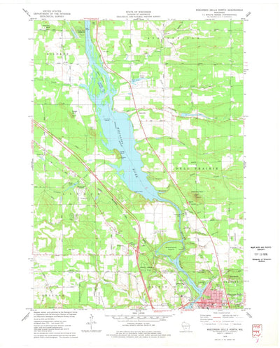 United States Geological Survey Wisconsin Dells North, WI (1975, 24000-Scale) digital map