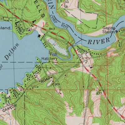 United States Geological Survey Wisconsin Dells South, WI (1975, 24000-Scale) digital map