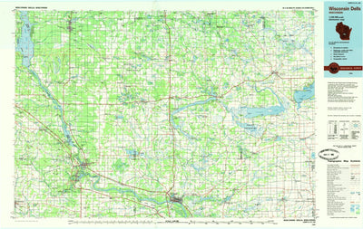 United States Geological Survey Wisconsin Dells, WI (1985, 100000-Scale) digital map