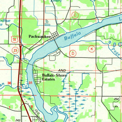 United States Geological Survey Wisconsin Dells, WI (1985, 100000-Scale) digital map