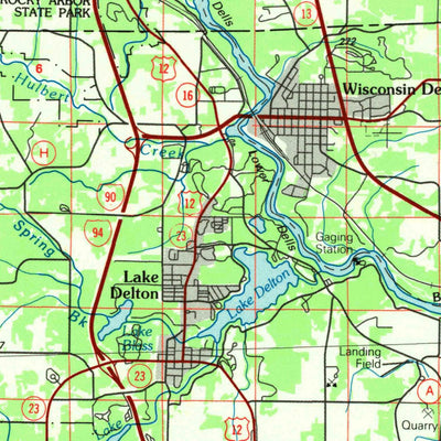 United States Geological Survey Wisconsin Dells, WI (1985, 100000-Scale) digital map