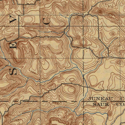 United States Geological Survey Wisconsin Dills, WI (1901, 62500-Scale) digital map
