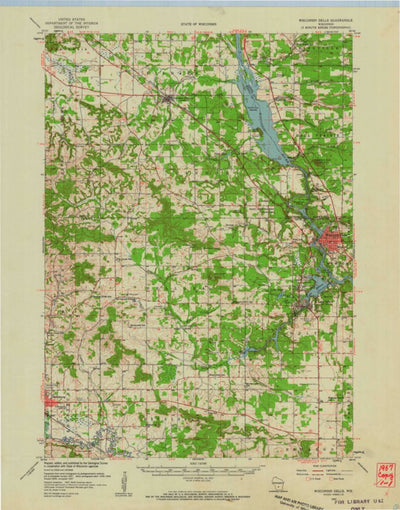 United States Geological Survey Wisconsin Dills, WI (1957, 62500-Scale) digital map