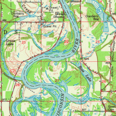 United States Geological Survey Wisconsin Rapids, WI (1967, 62500-Scale) digital map