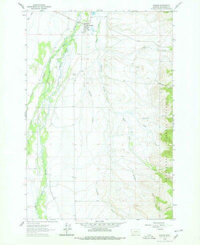 United States Geological Survey Wisdom, MT (1962, 24000-Scale) digital map