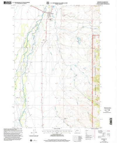 United States Geological Survey Wisdom, MT (1997, 24000-Scale) digital map