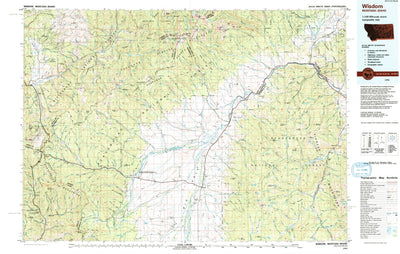 United States Geological Survey Wisdom, MT-ID (1994, 100000-Scale) digital map
