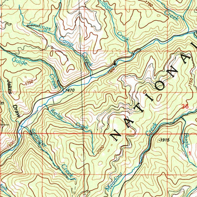 United States Geological Survey Wisdom, MT-ID (1994, 100000-Scale) digital map