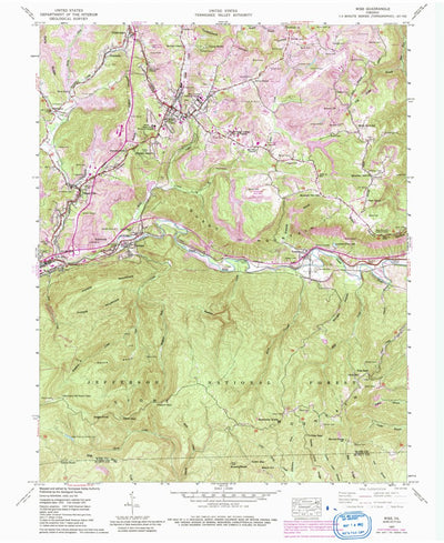 United States Geological Survey Wise, VA (1957, 24000-Scale) digital map