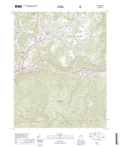 United States Geological Survey Wise, VA (2022, 24000-Scale) digital map