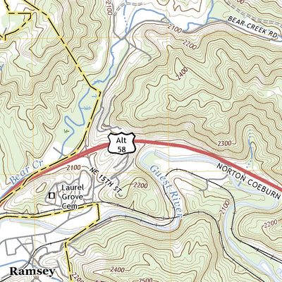 United States Geological Survey Wise, VA (2022, 24000-Scale) digital map