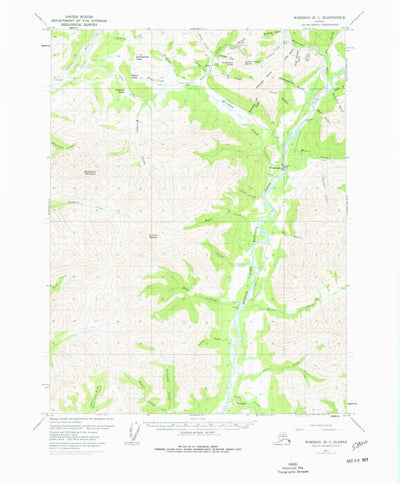 United States Geological Survey Wiseman B-1, AK (1971, 63360-Scale) digital map